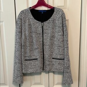 Apt 9 Black and White Textured Blazer